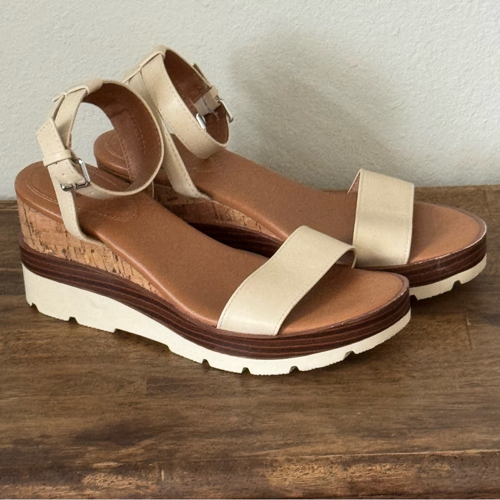 A New Day Cream Wedge Sandals